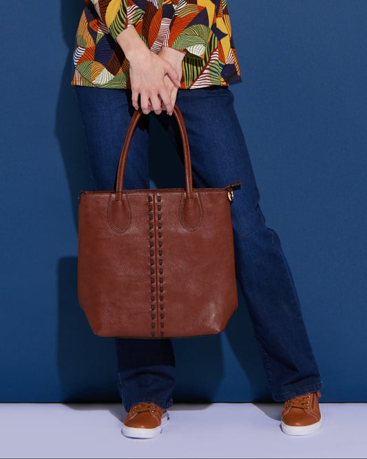 Olivia Tote Bag & Clutch - Coffee