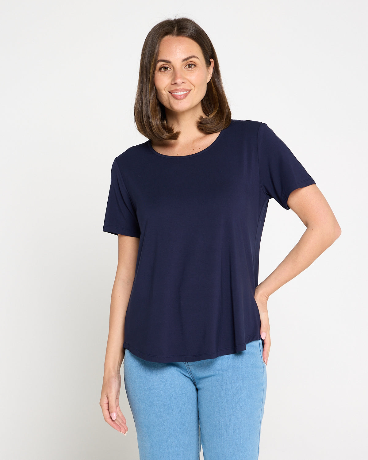 Janis Navy Bamboo Tee