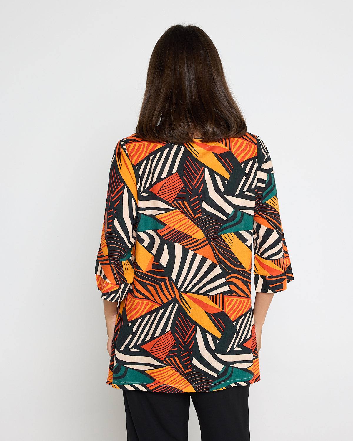 Esther Linen Top - Safari Sunset