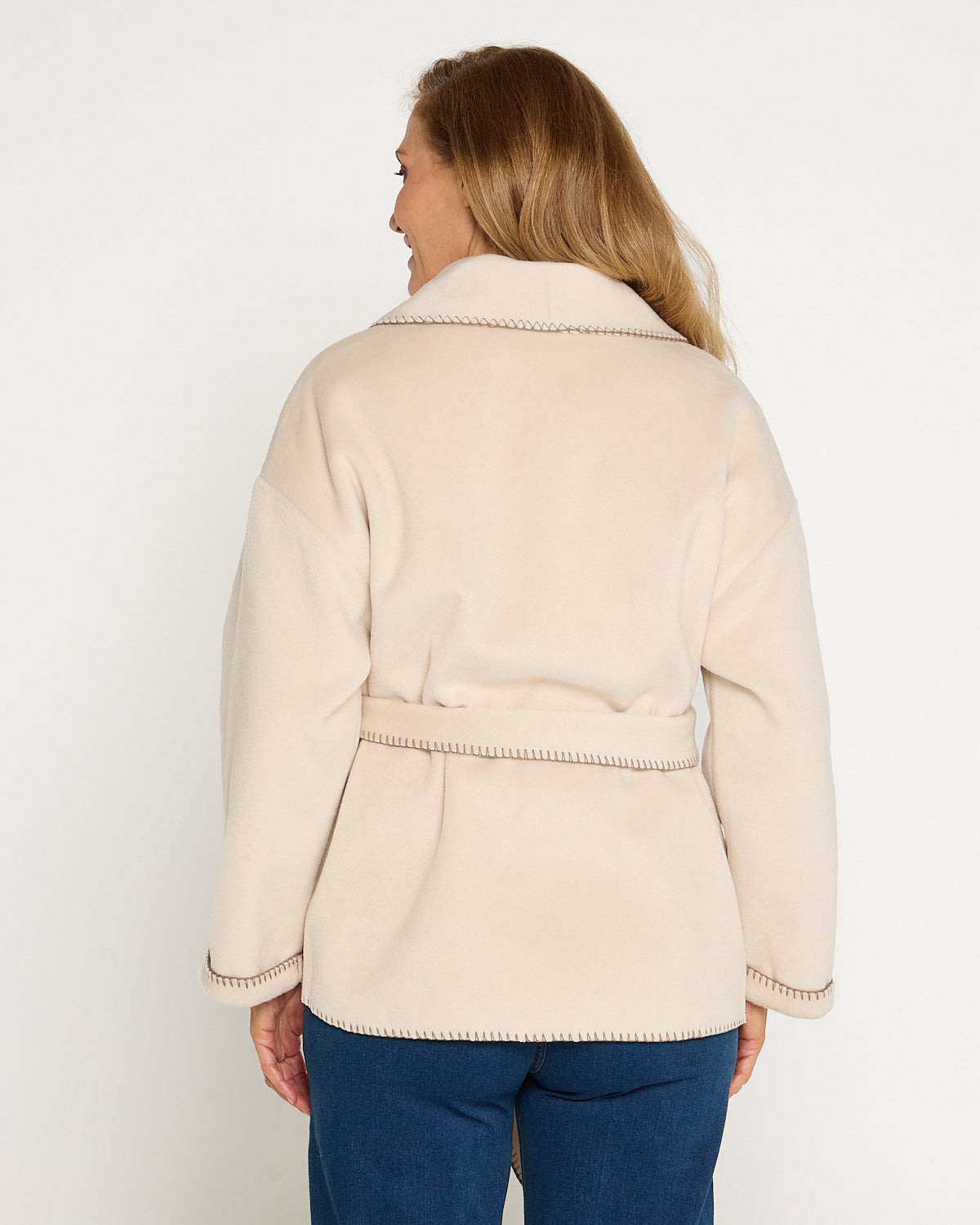 Arizona Fleece Wrap Jacket - Cream