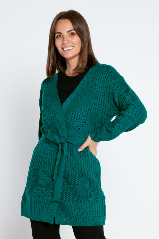 Savanna Cardigan - Lake Green