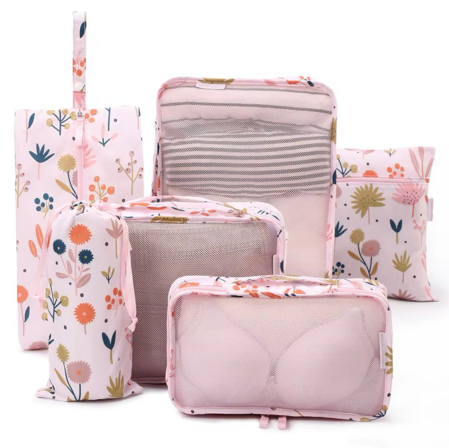 Travel Packing Organisers - Pink Protea