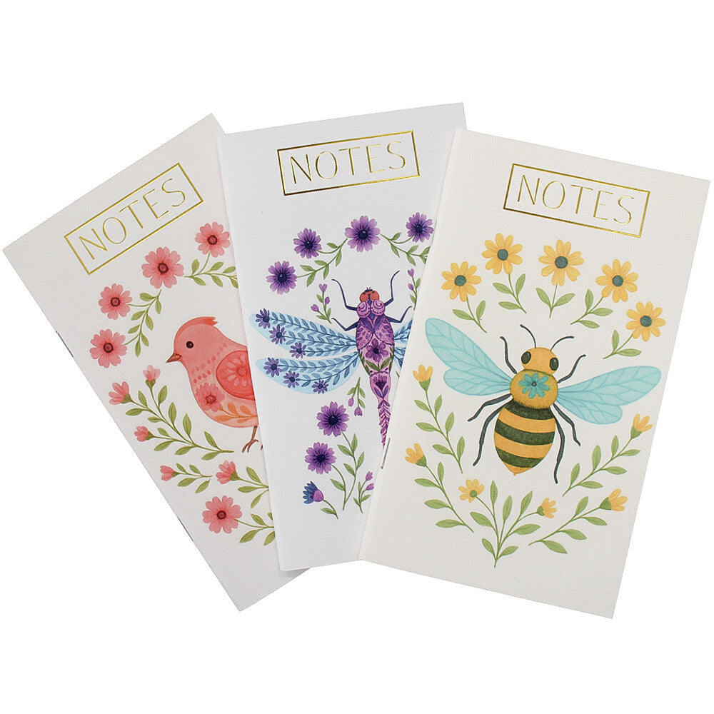 Set of 3 Notebooks - Birds & Bees