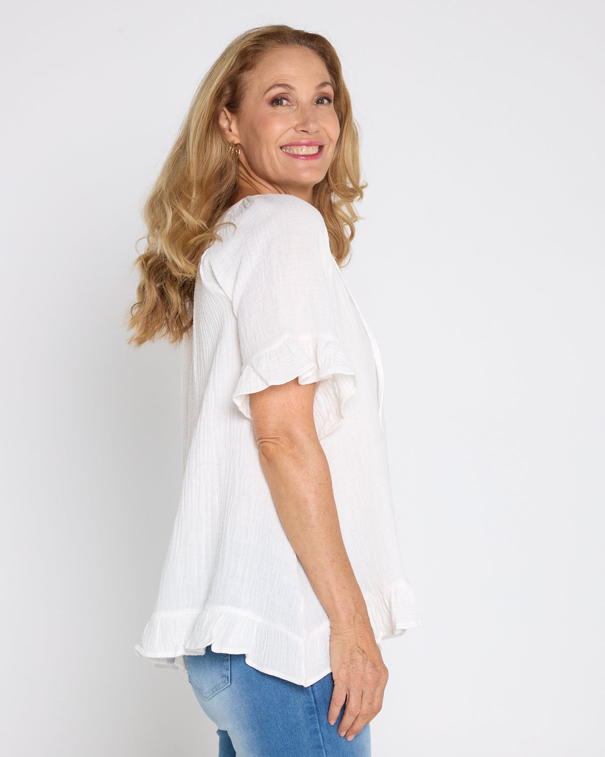 Shaylee Muslin Top - Ivory