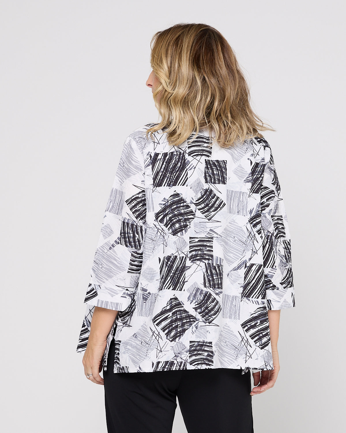 Monochrome Sketch Jacket - Black White