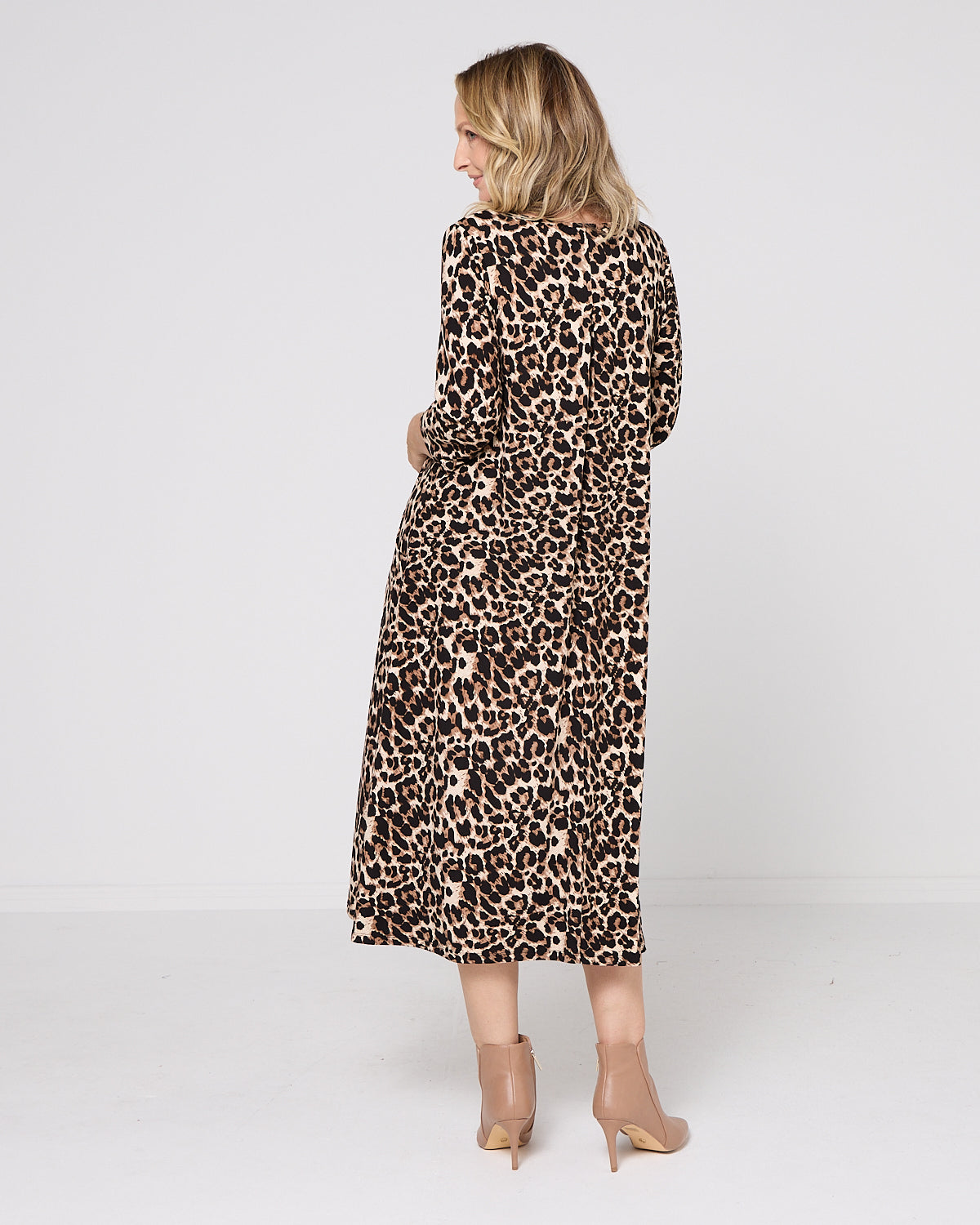 Adele Midi Dress - Leopard Print