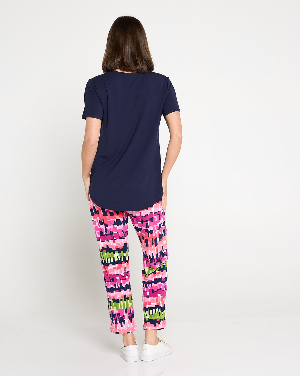 Gianna Printed Pants Petite - Electric Mosaic
