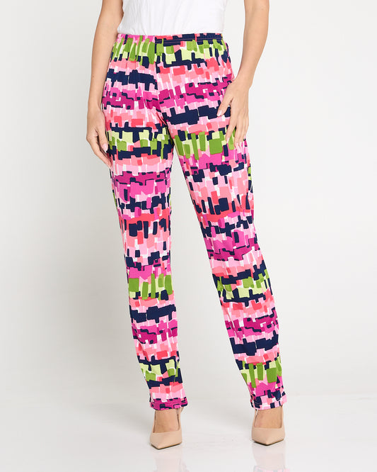 Gianna Printed Pants - Electric Mosaic