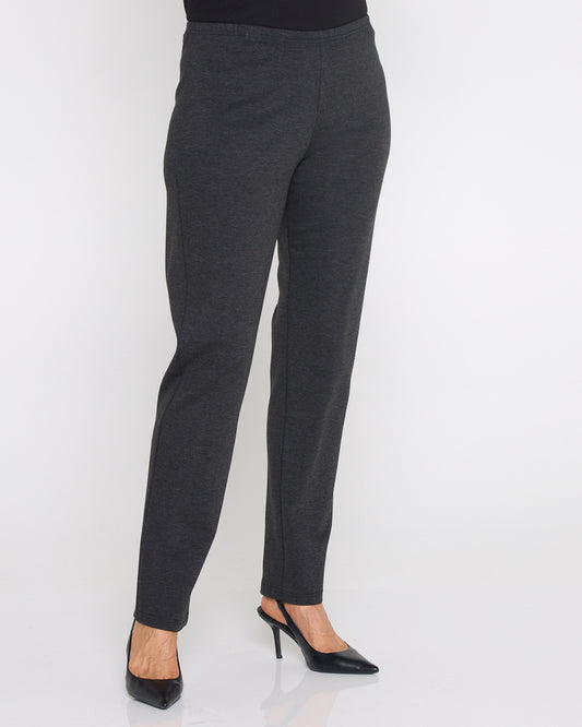 Gianna Ponte Pants - Charcoal Marle