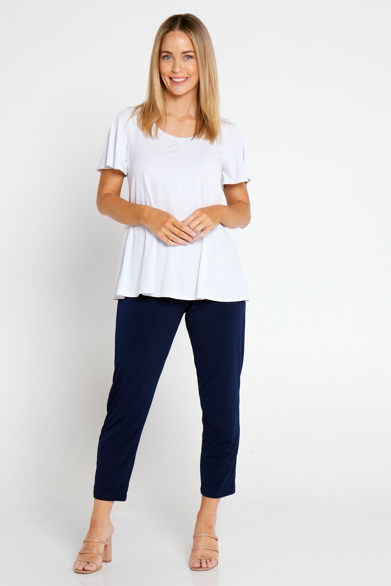 Gianna Pocket Pants Petite - Navy