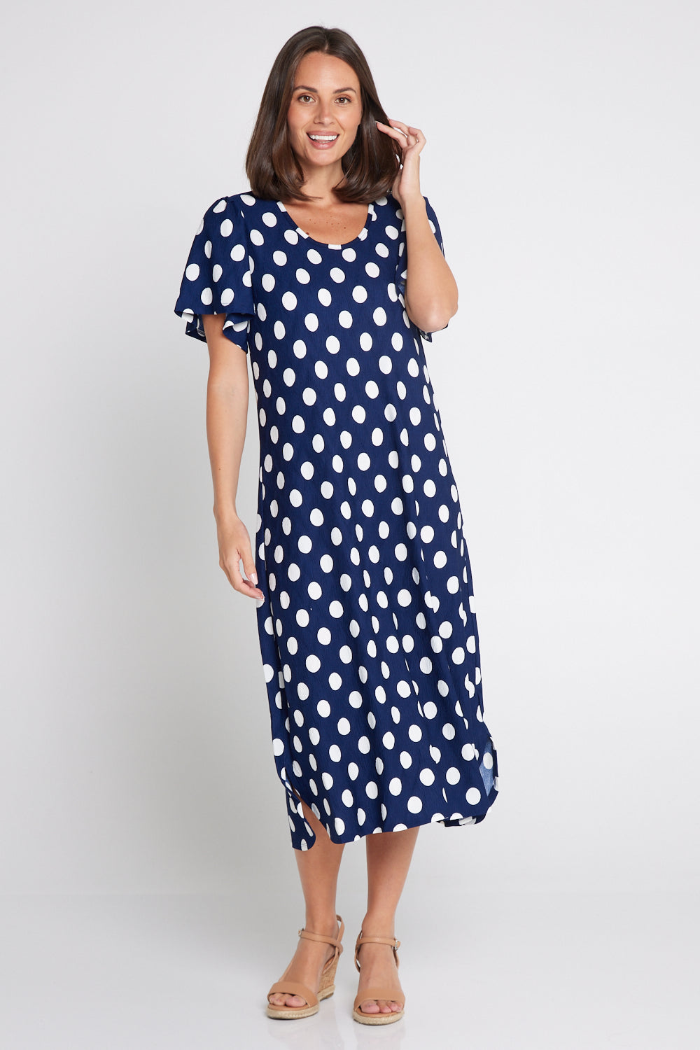 Spotina Dress - Navy/White Spot TULIO Fashion Spotina Dress - Navy/White Spot TULIO Fashion