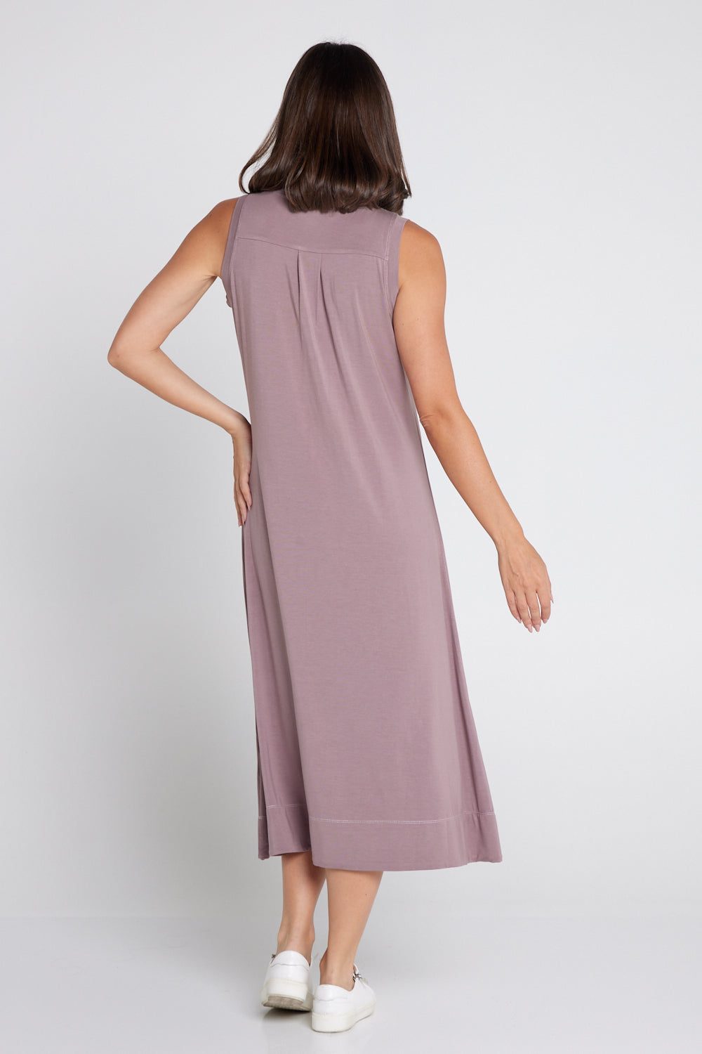 Hayley Soft Sleeveless Dress - Mushroom