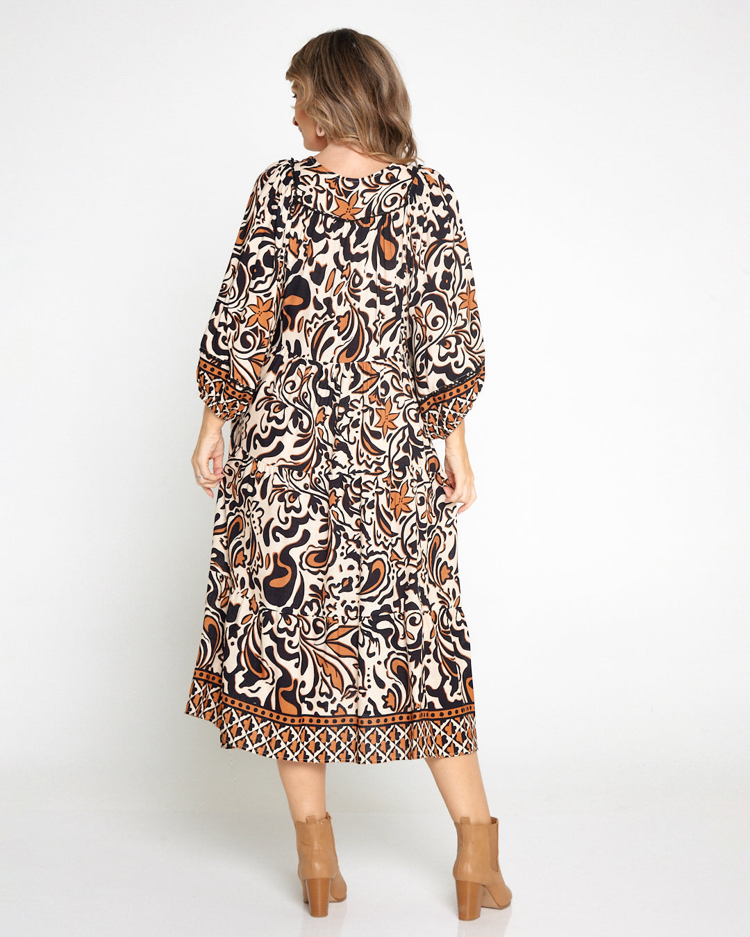 Liora Dress - Spiced Swirl