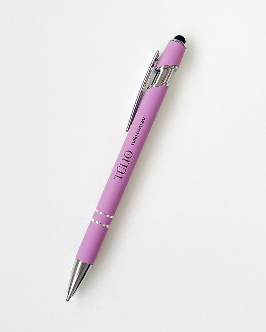 TULIO Soft Touch Pen with Stylus - Lilac