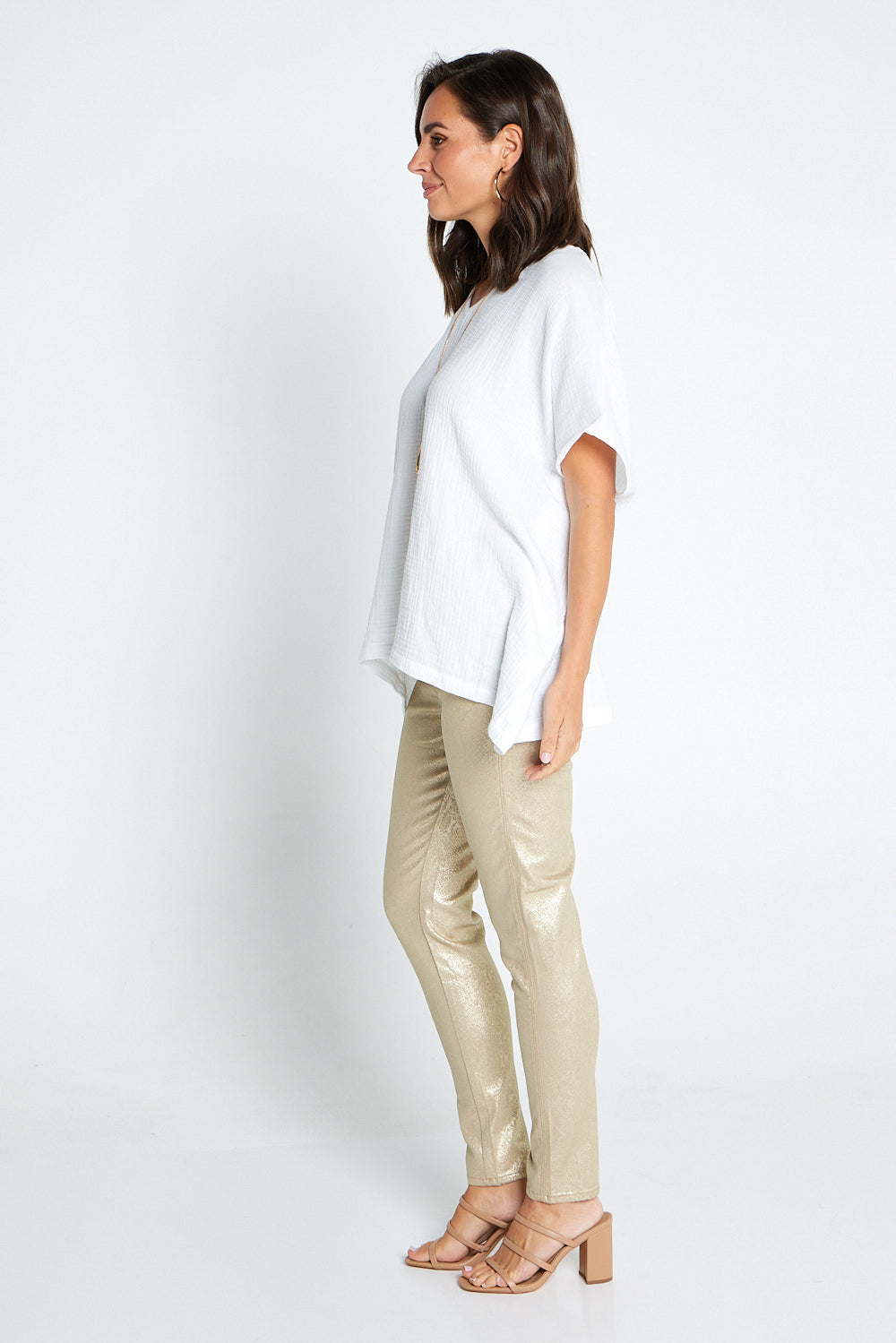 Tahiti Muslin Top - White