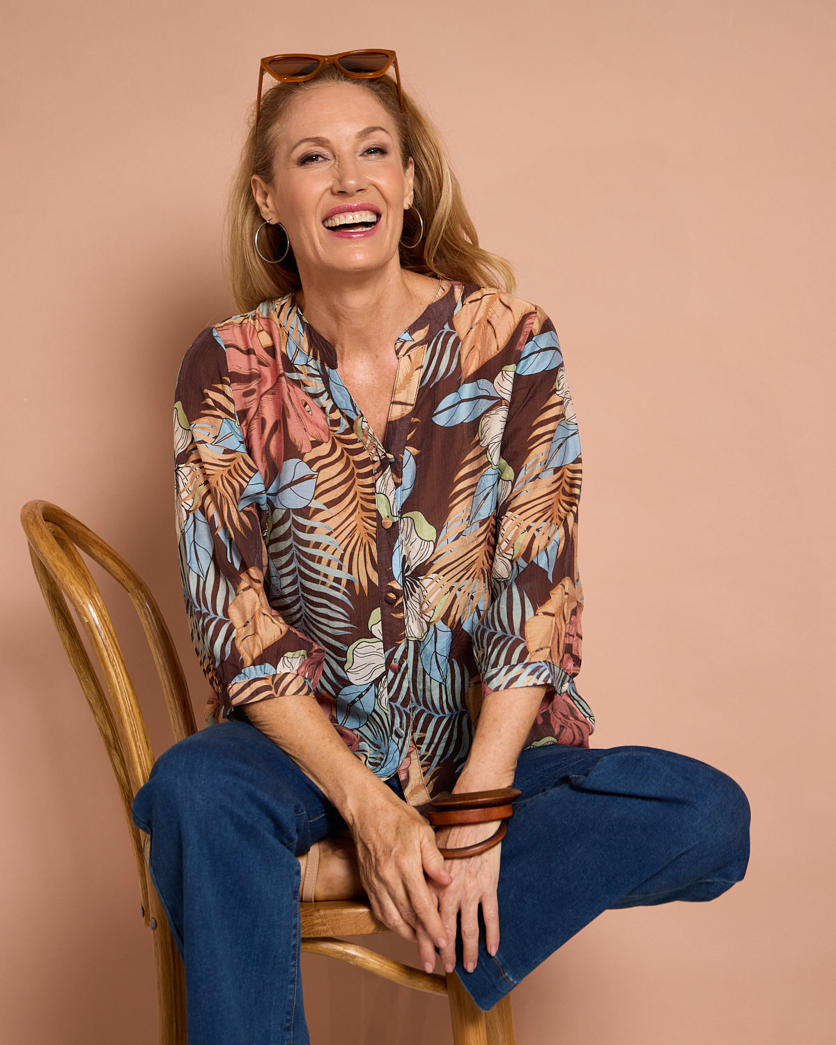Delilah Blouse - Choc Tropical