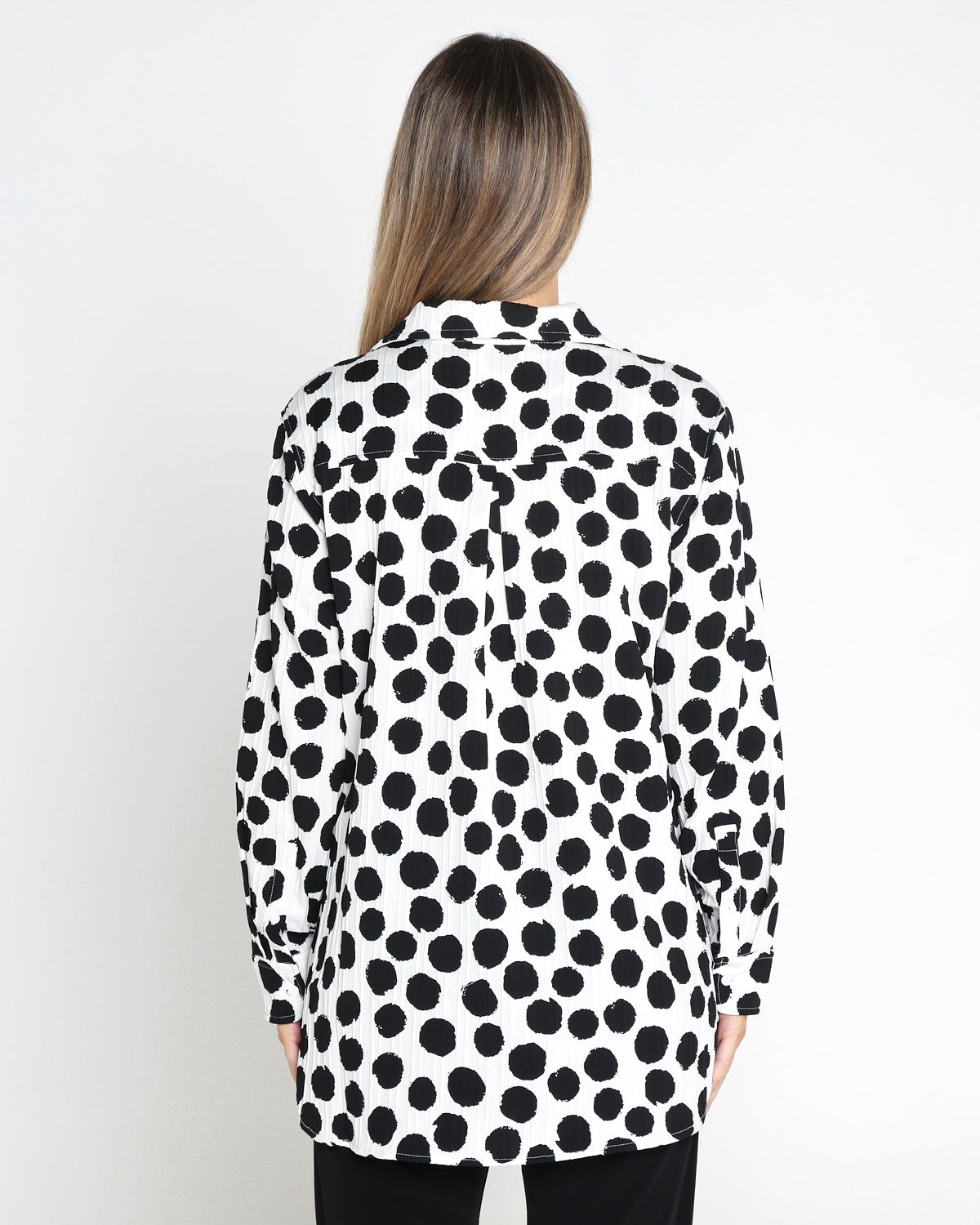 Miranda Blouse - Ivory/Black Spot
