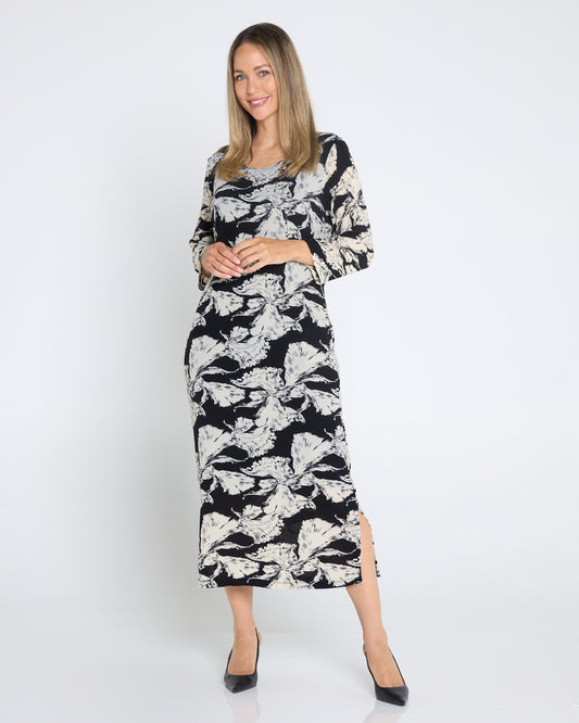 Sena Dress - Black Floral
