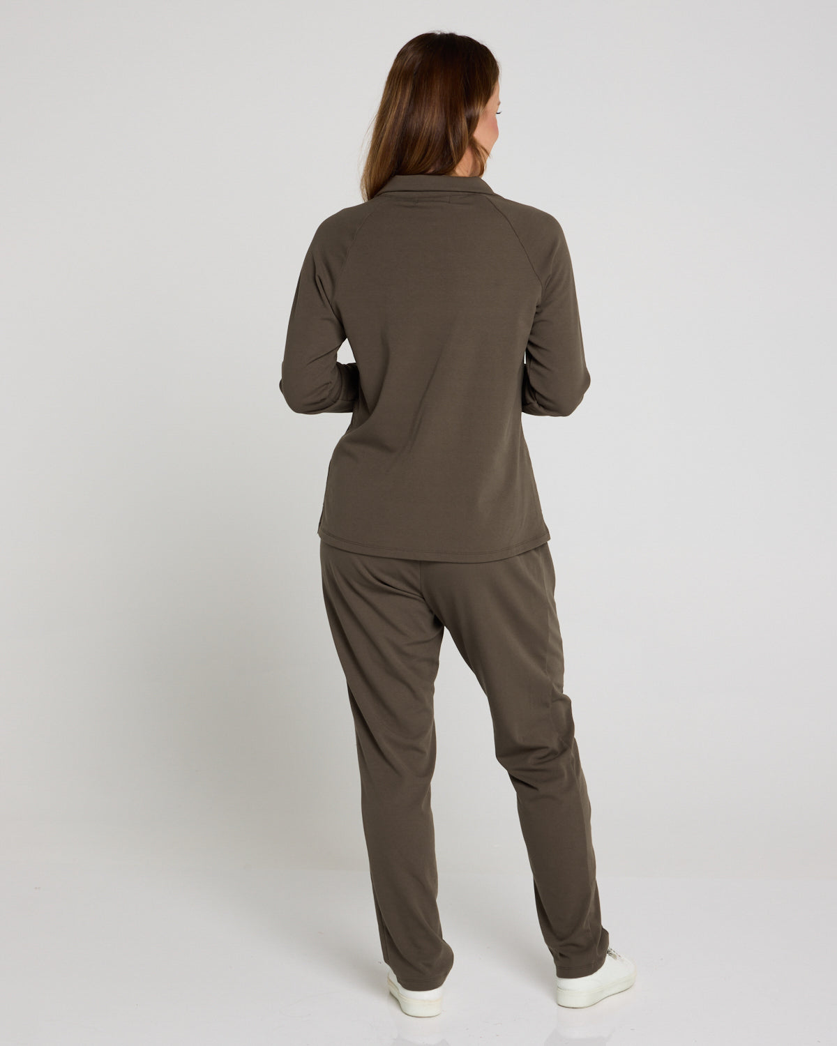 Weekend Life Fleece Zip Top - Mocha