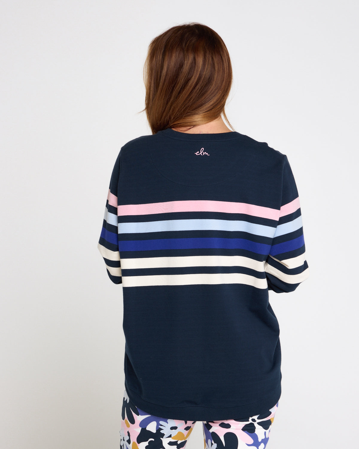 Ultra Crew Top - Navy Stripe