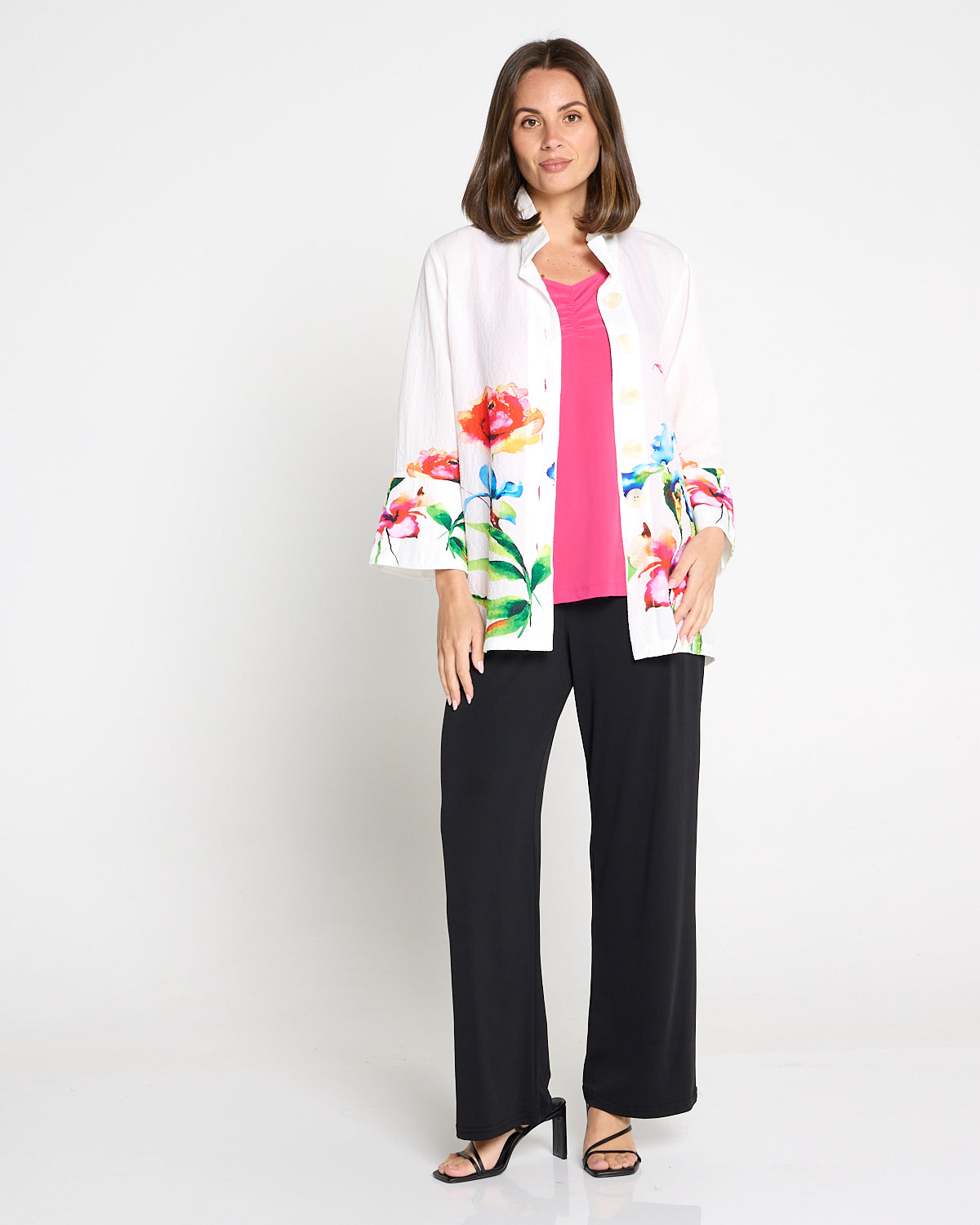 Lilly Print Shirt - White/Floral