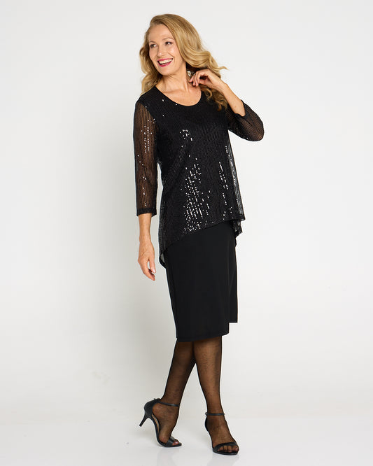 Sequin Forgiveness Dress - Black