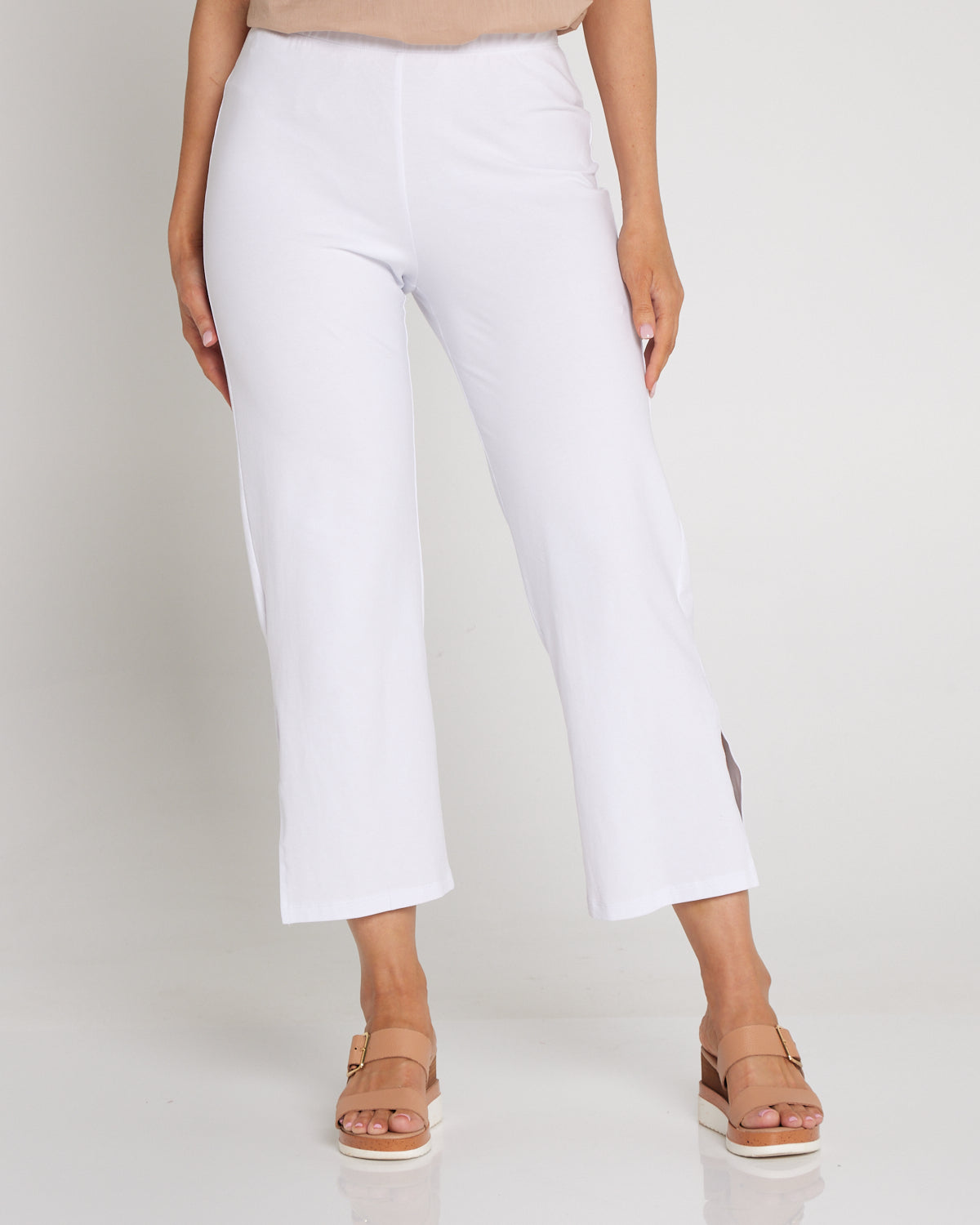 Montana Cotton Jersey Cropped Pants White TULIO – TULIO Fashion