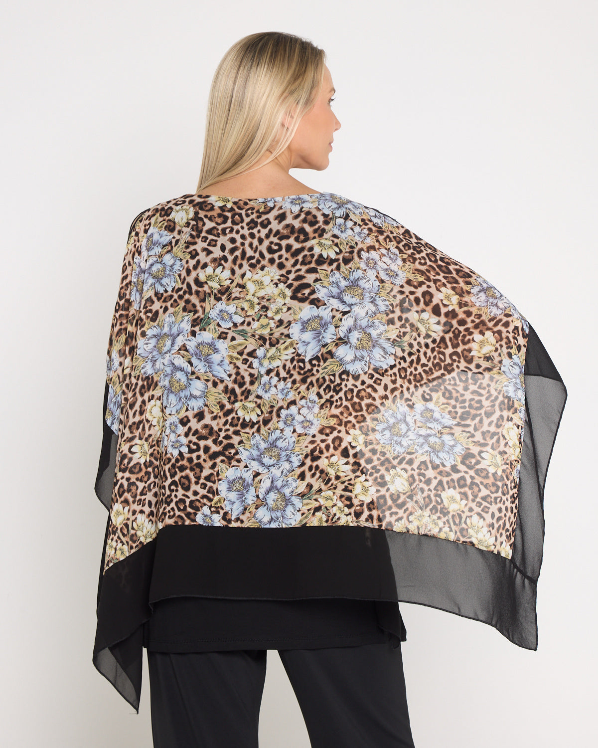 Avery Chiffon Kimono Top - Animal