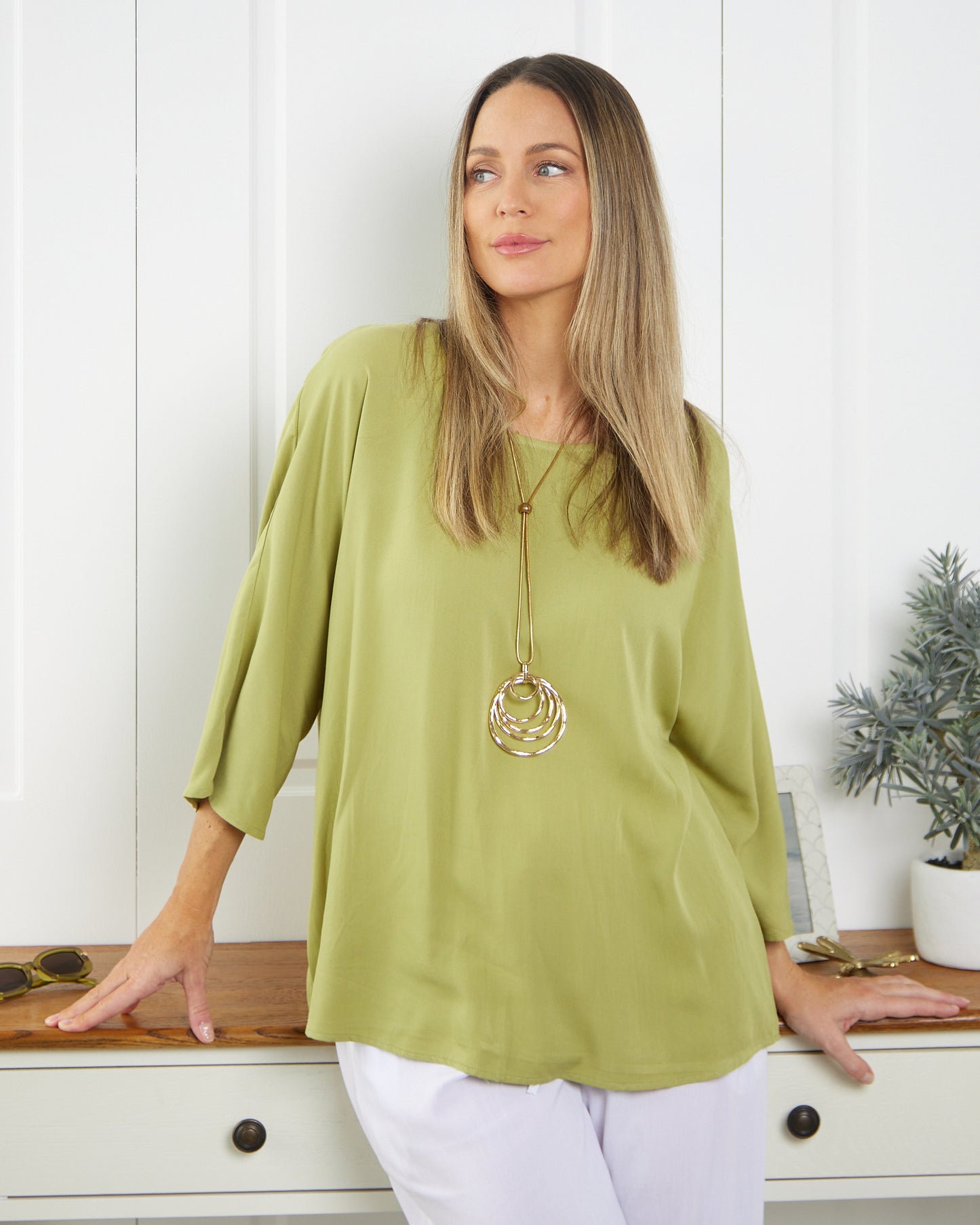 Summer Ease Essential Top - Lime