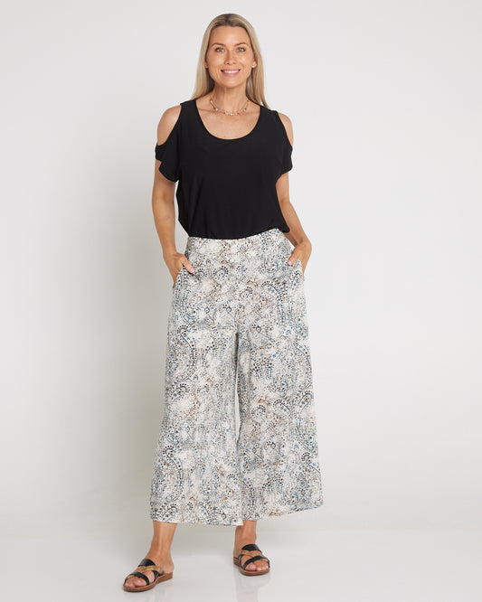 Oakley 7/8 Pant - Sand/Teal Paisley