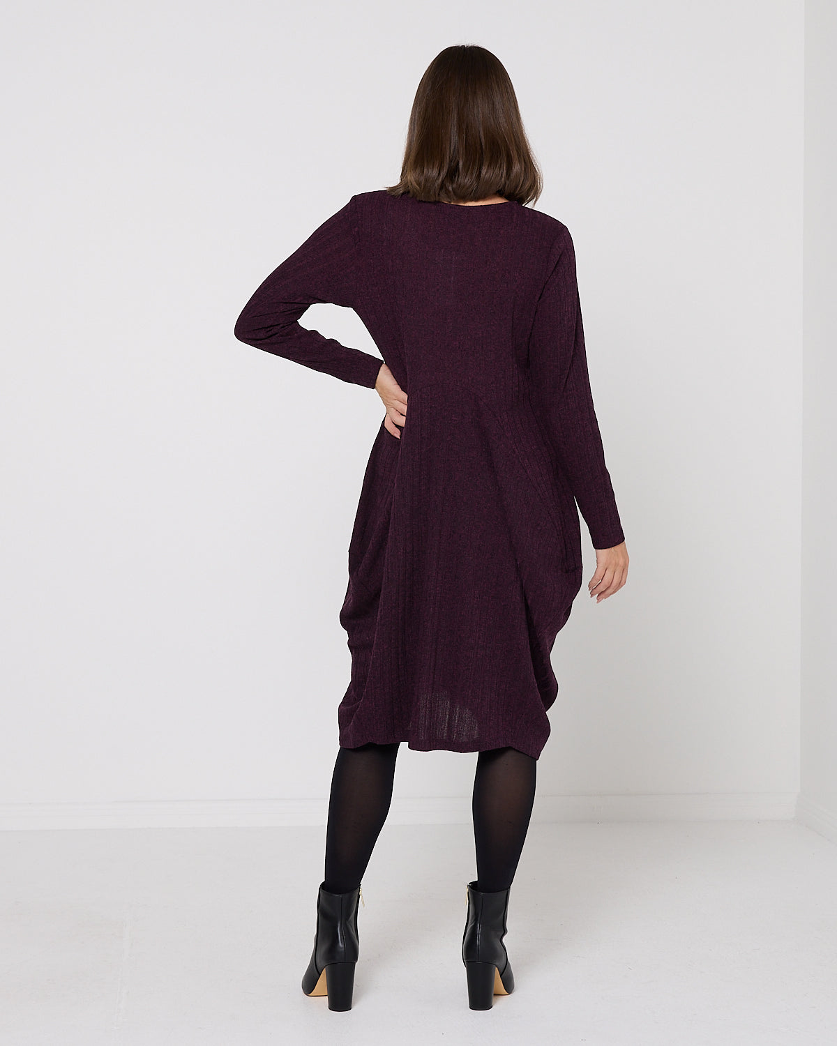 Core Bounce Dress - Aubergine