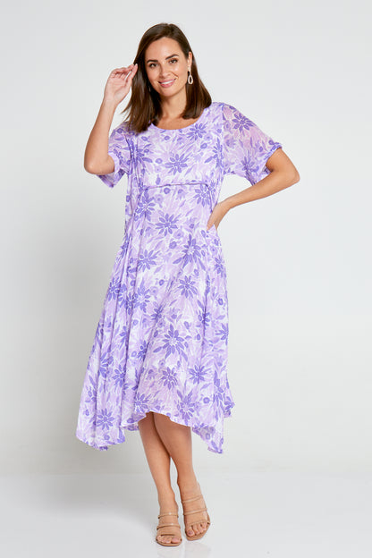 Rossetti Dress - Purple Floral