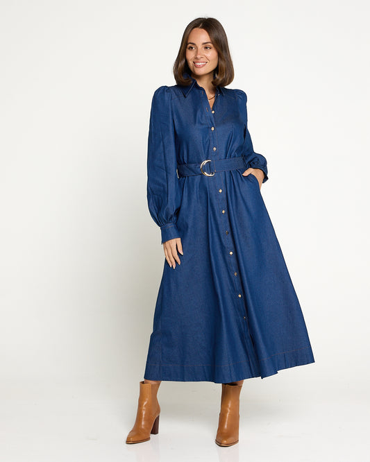 Elliot Chambray Dress - Denim