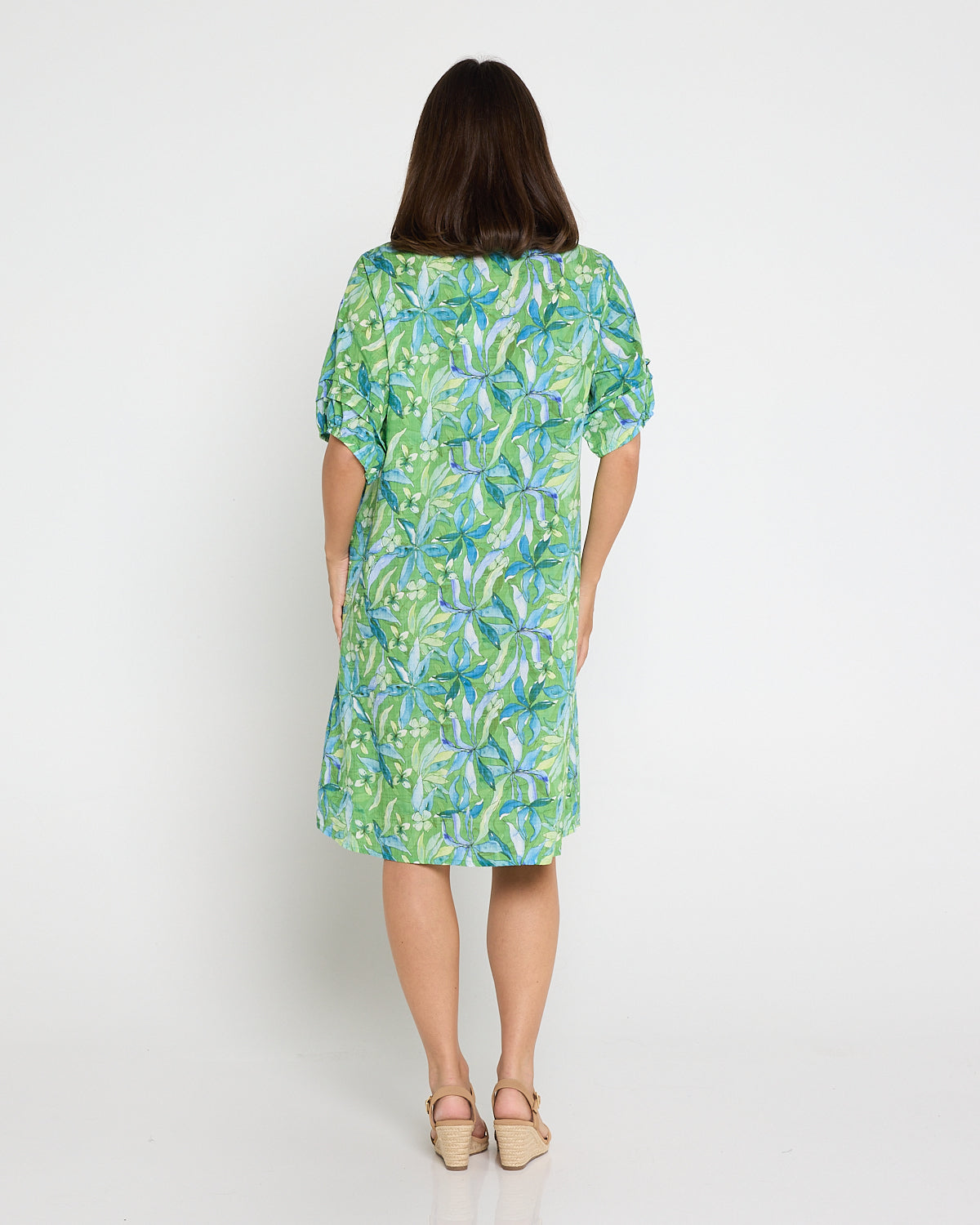 Camelot Cotton Dress - Emerald Glade