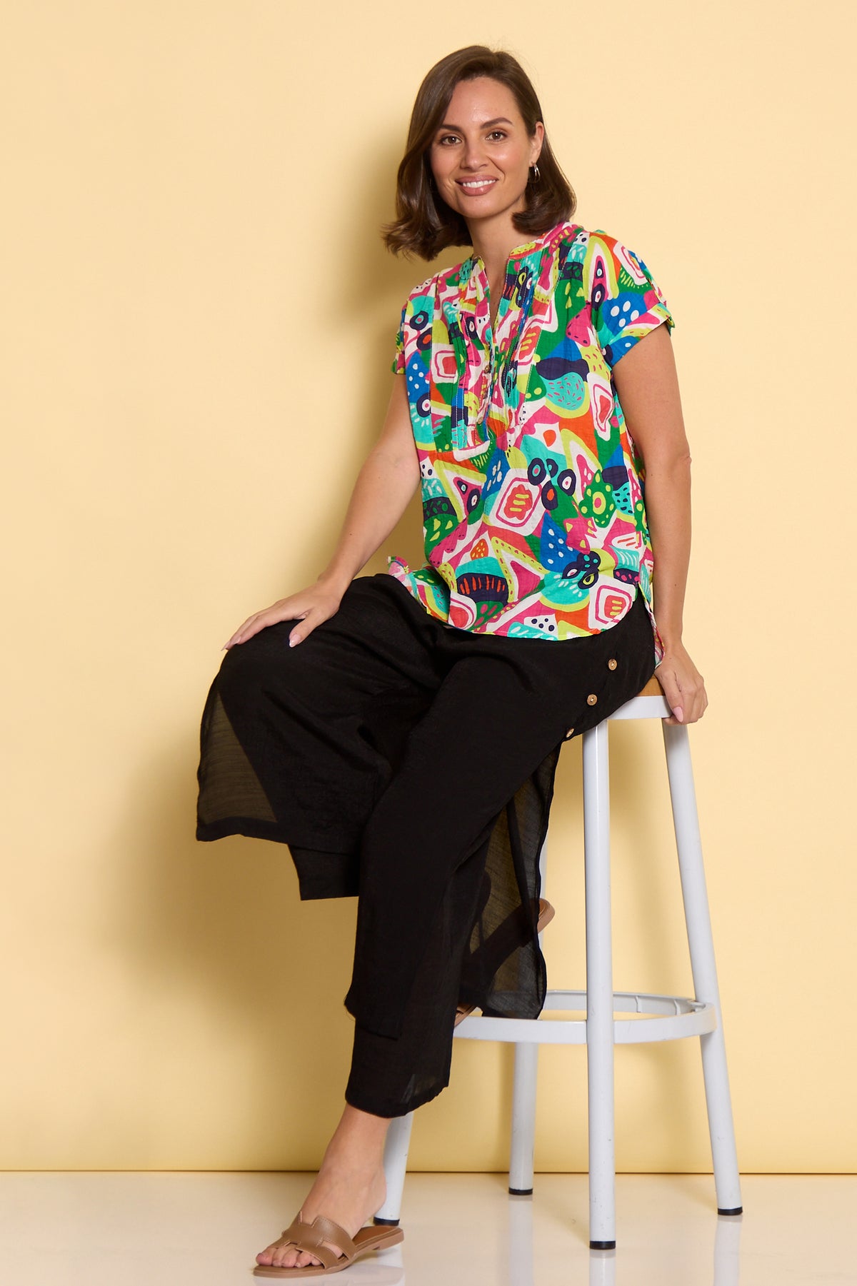 Brooke Layered Pants - Black