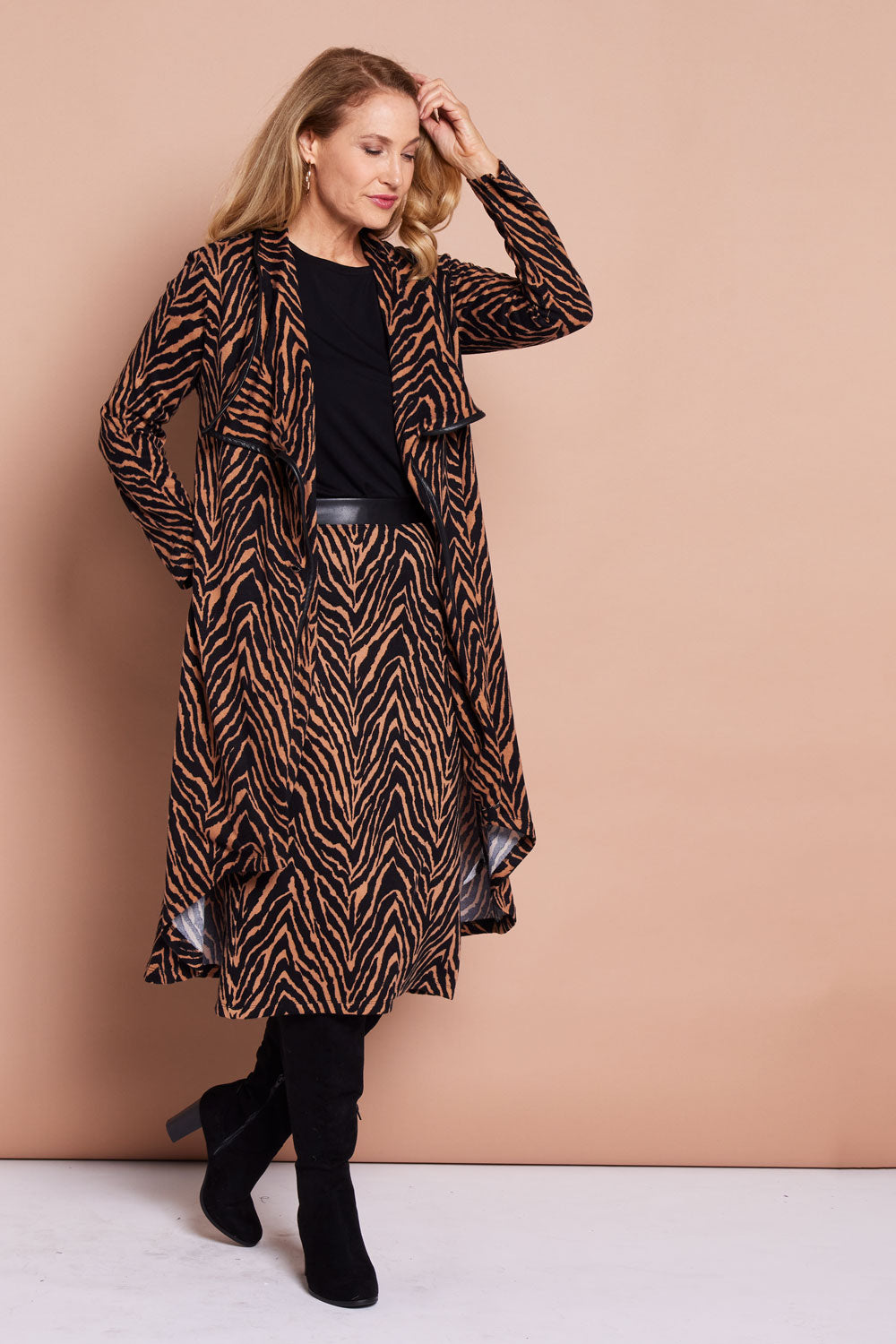 Zebra print deals duster jacket