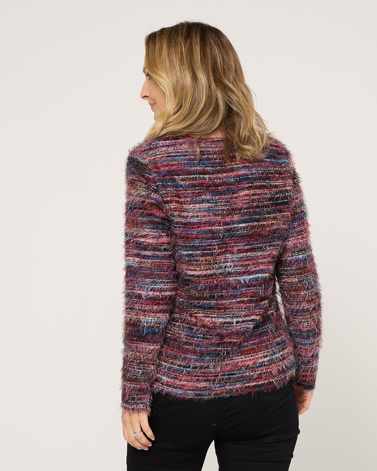 Lani Fluffy Knit Top & Snood - Purple