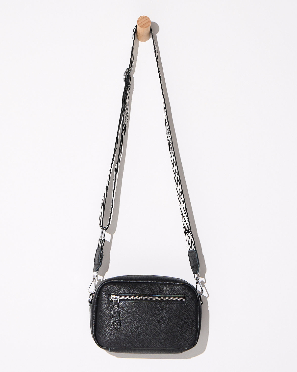 Bristol Leather Cross Body Bag - Black