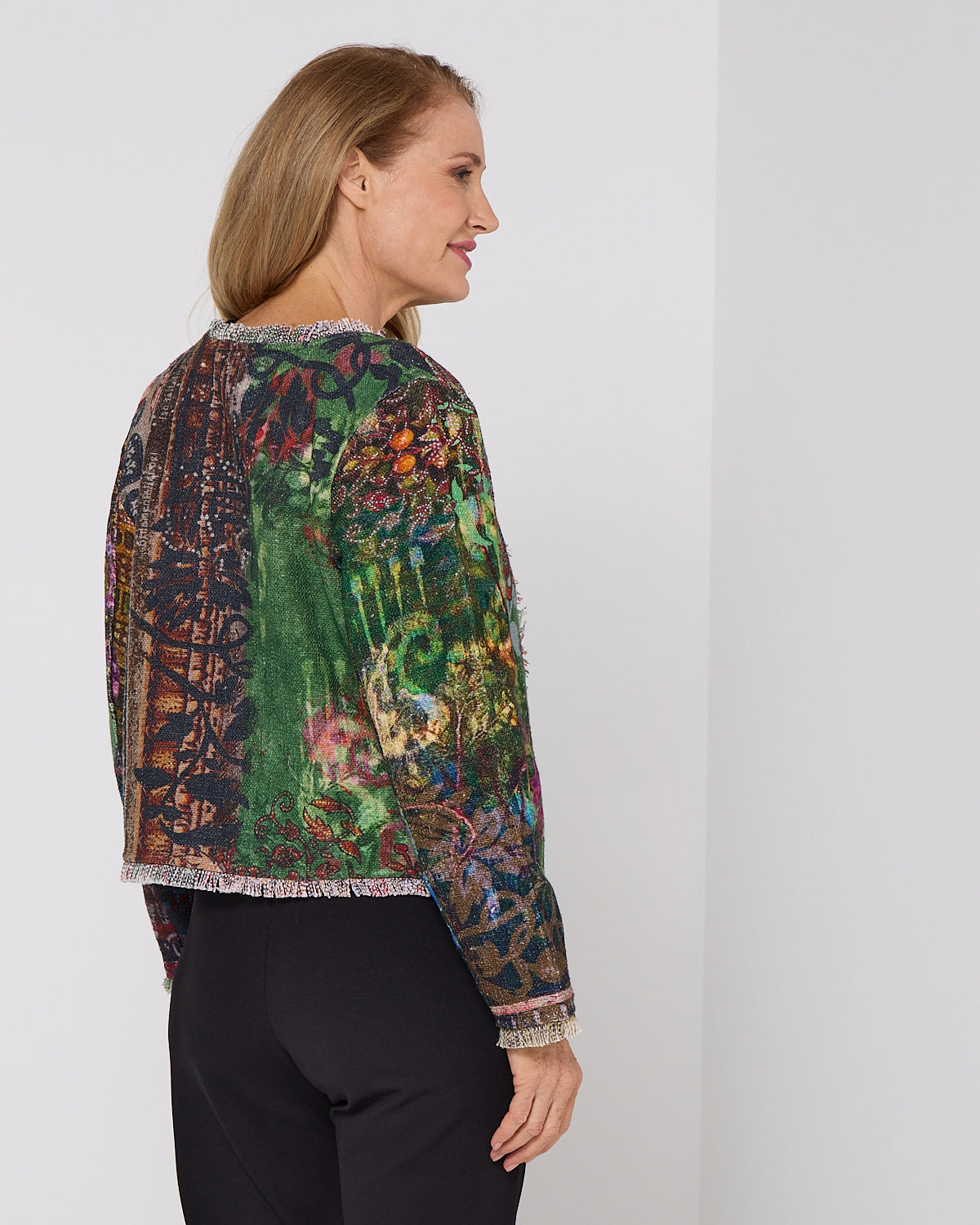 Spada Fringed Jacket - Olive Print