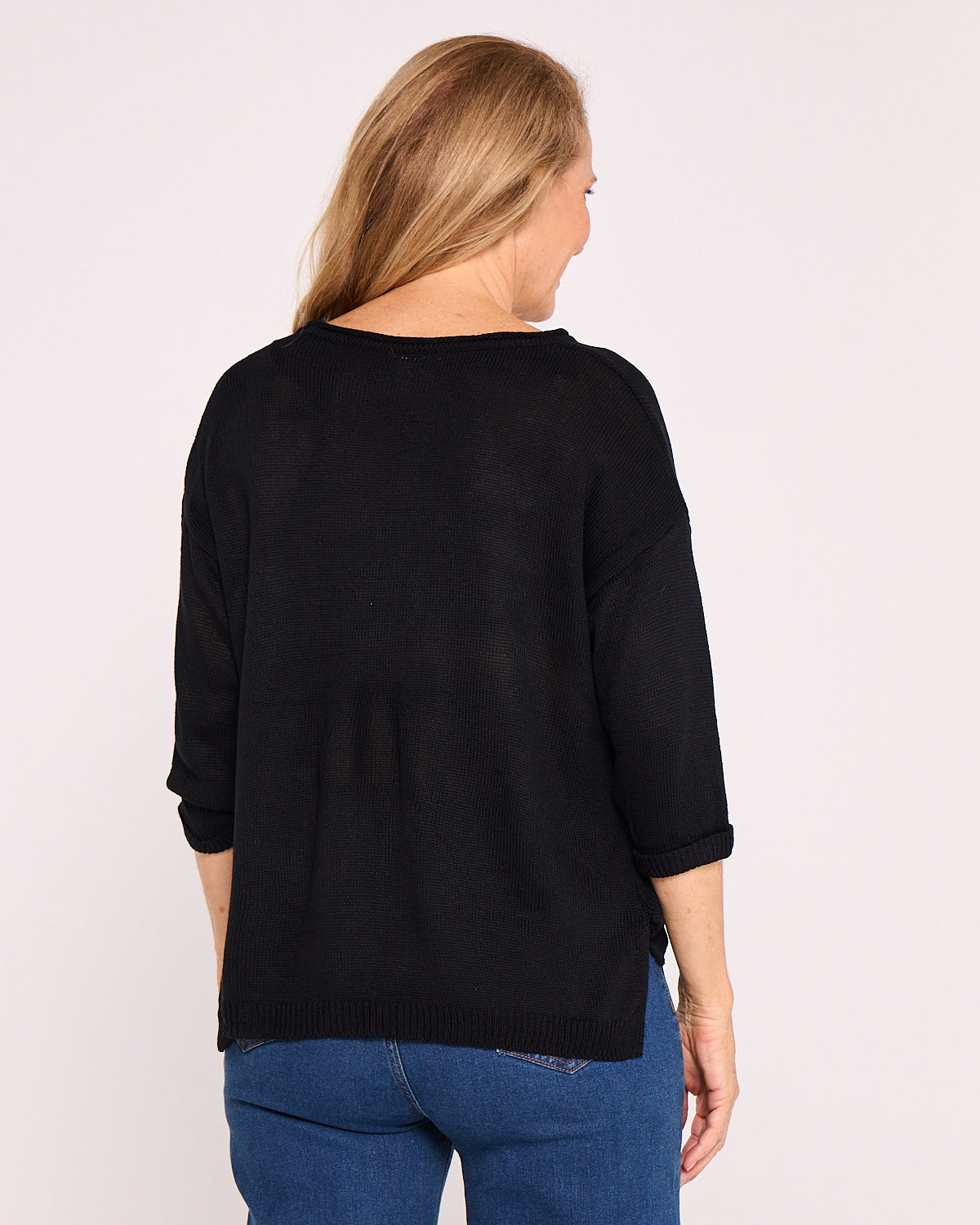 Byron Cotton Knit Top - Black