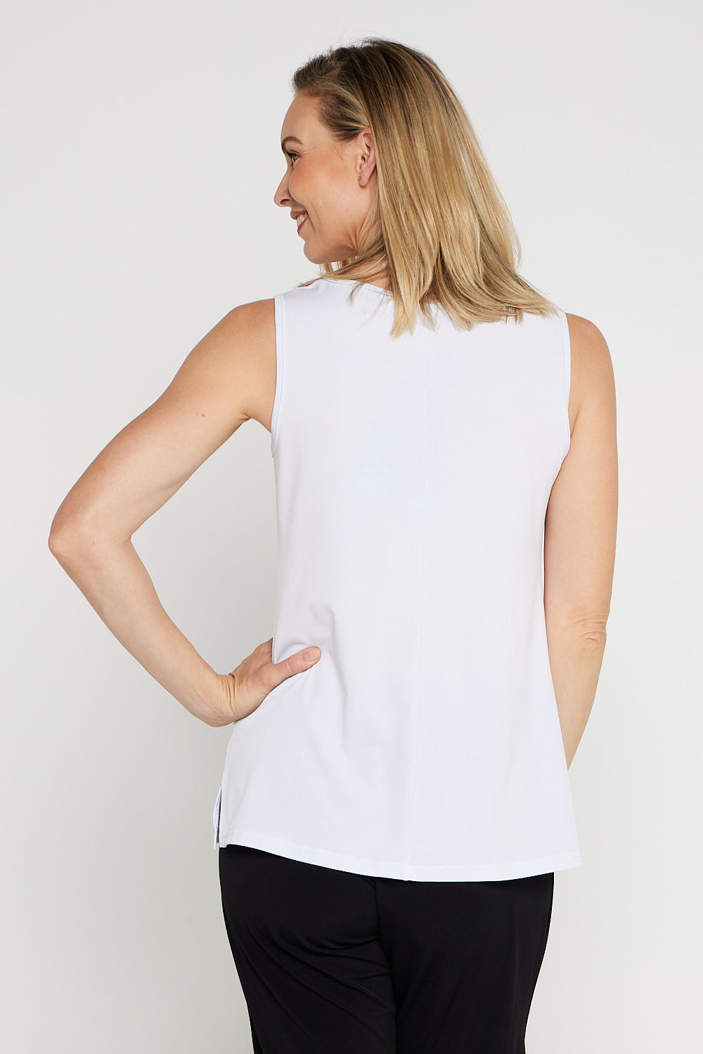 Mia Stretch Cami - White