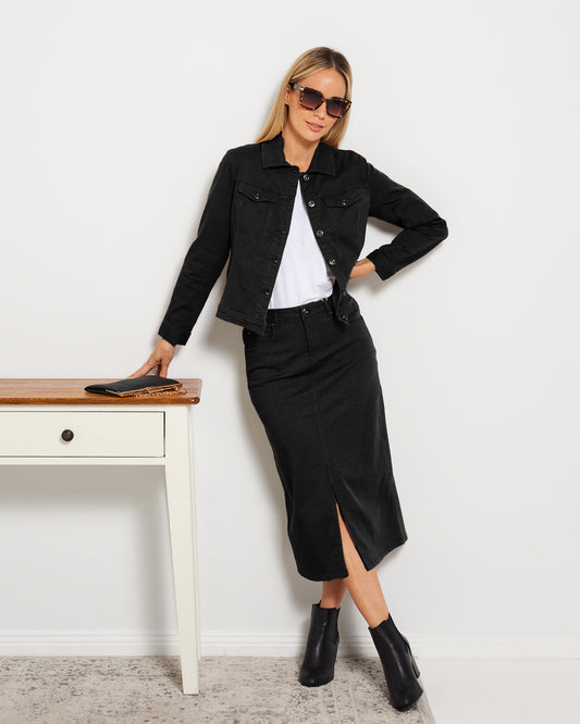 Michigan Jacket & Mara Skirt - Black