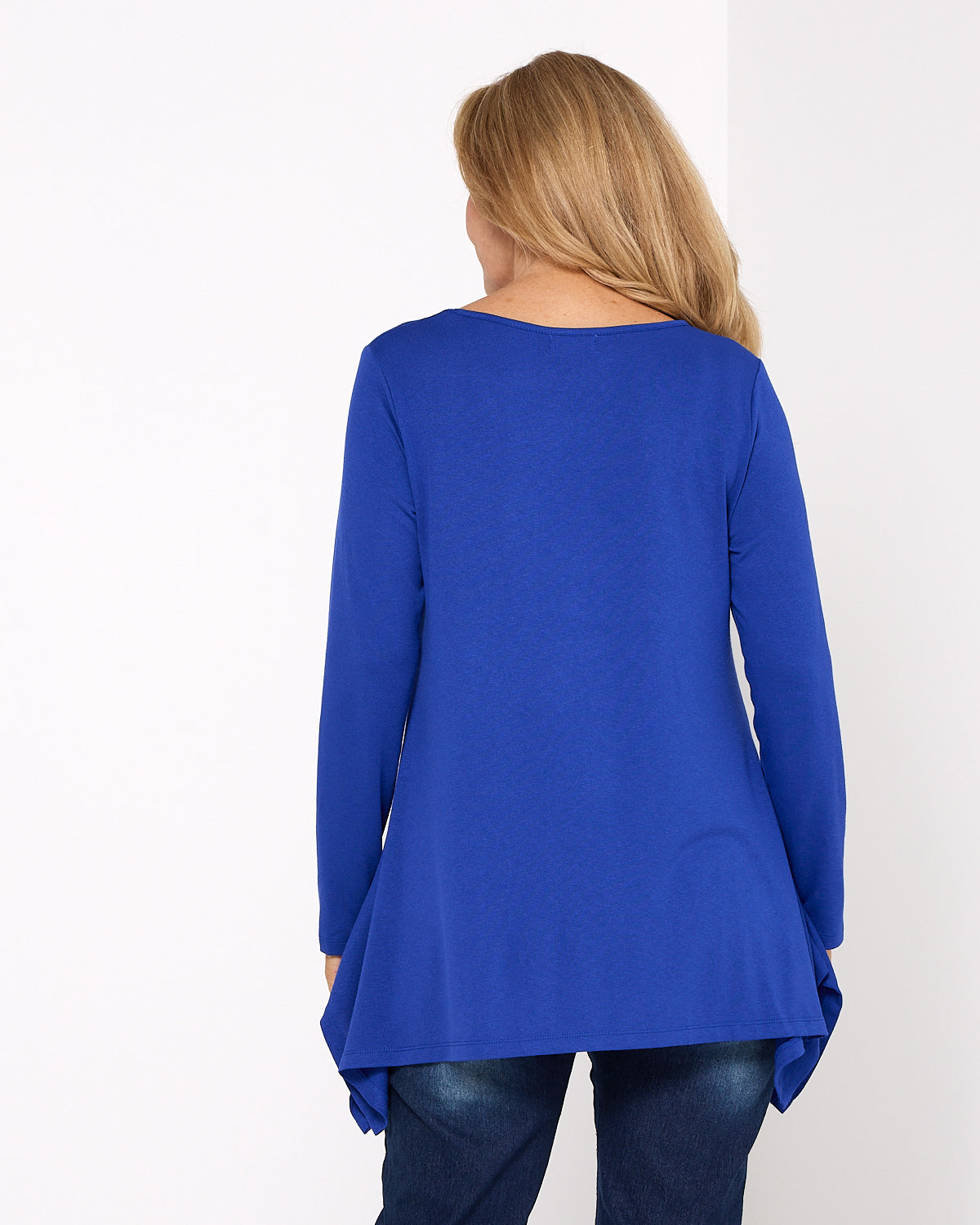 Andrea Long Sleeve Top - Blue