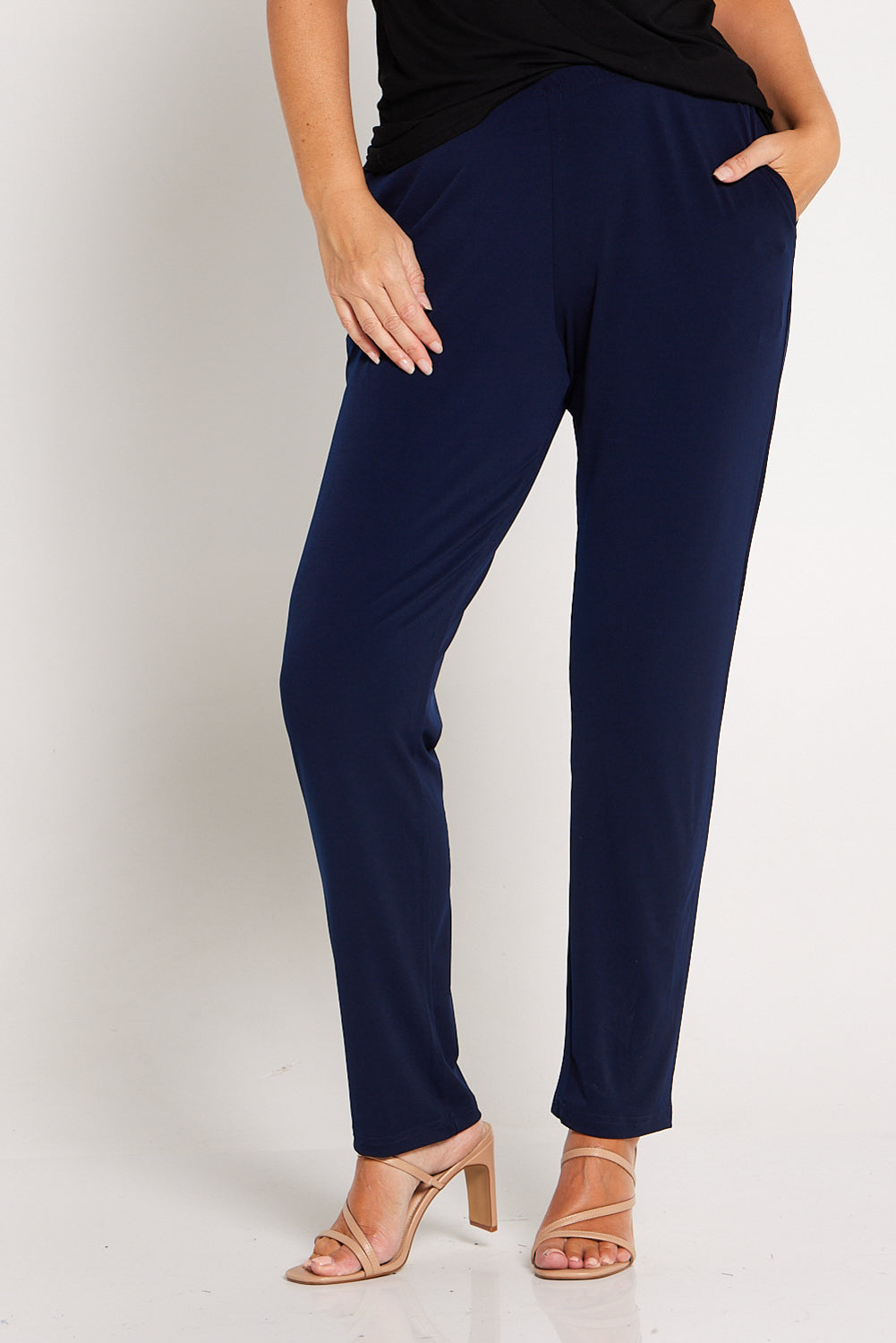 Bella Pocket Pants Navy Australian Made Mature Women's Style