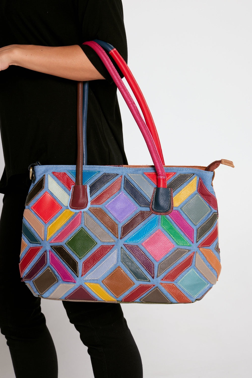 Bernard Leather Handbag - Prism