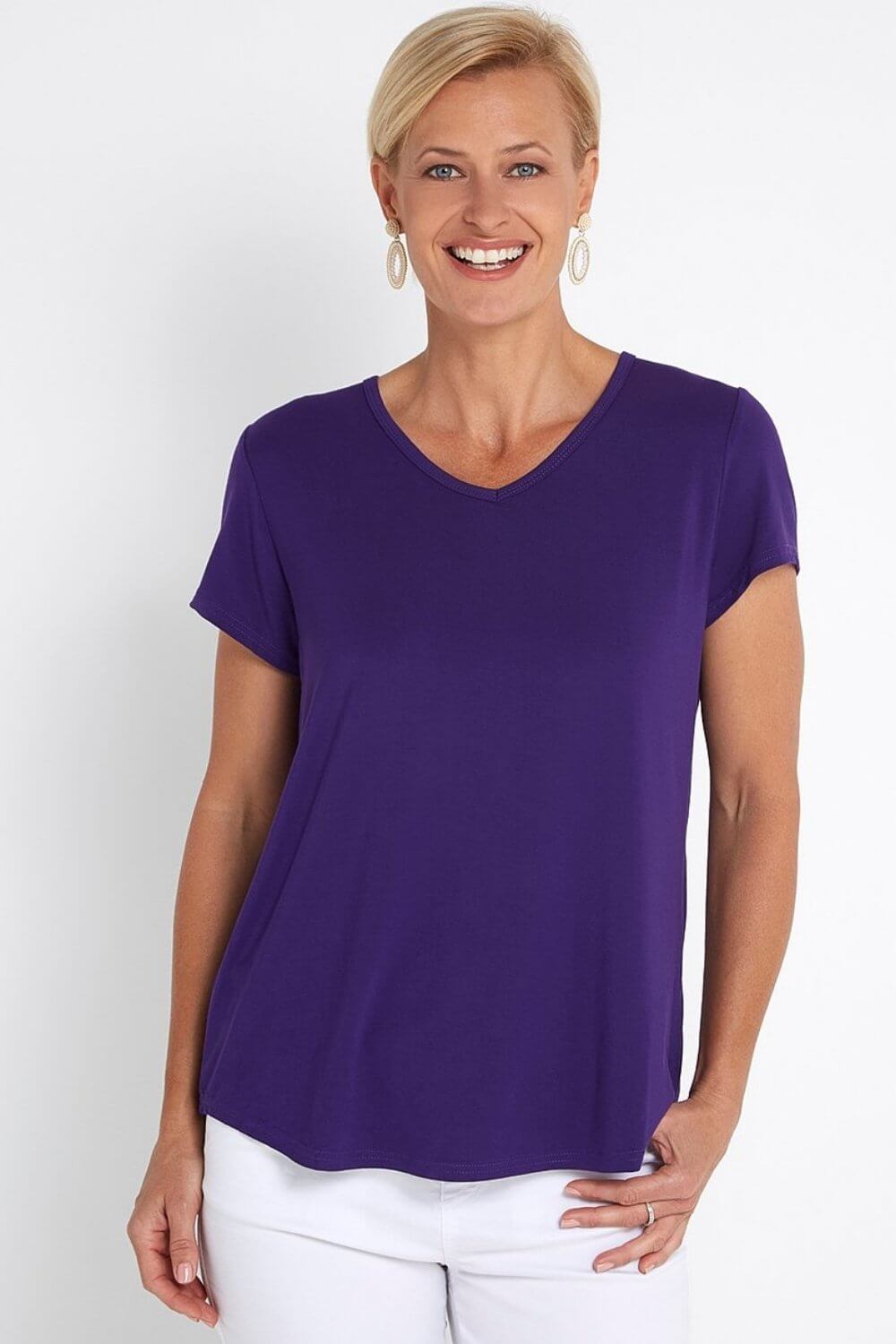Bamboo Tee - Eggplant