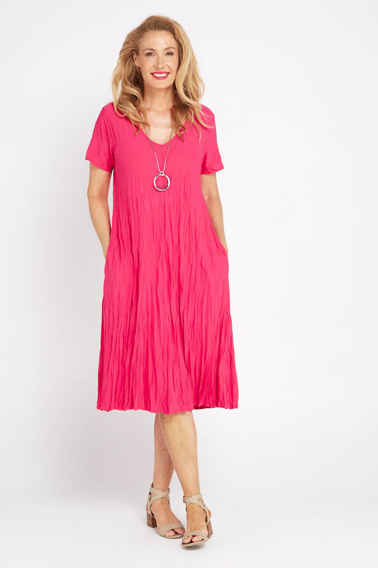Stella Dress - Hot Pink