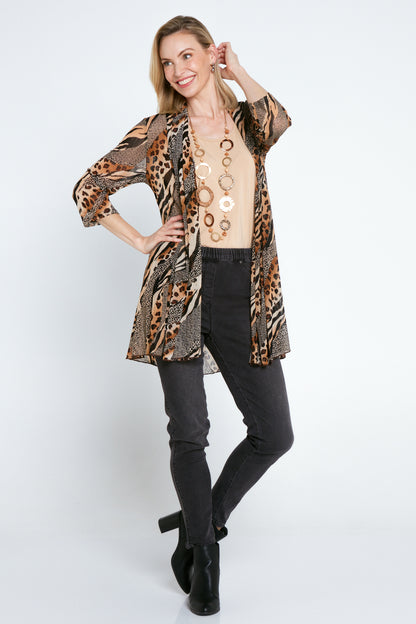 Lexie Easy Fit Jacket - Leopard/Tiger