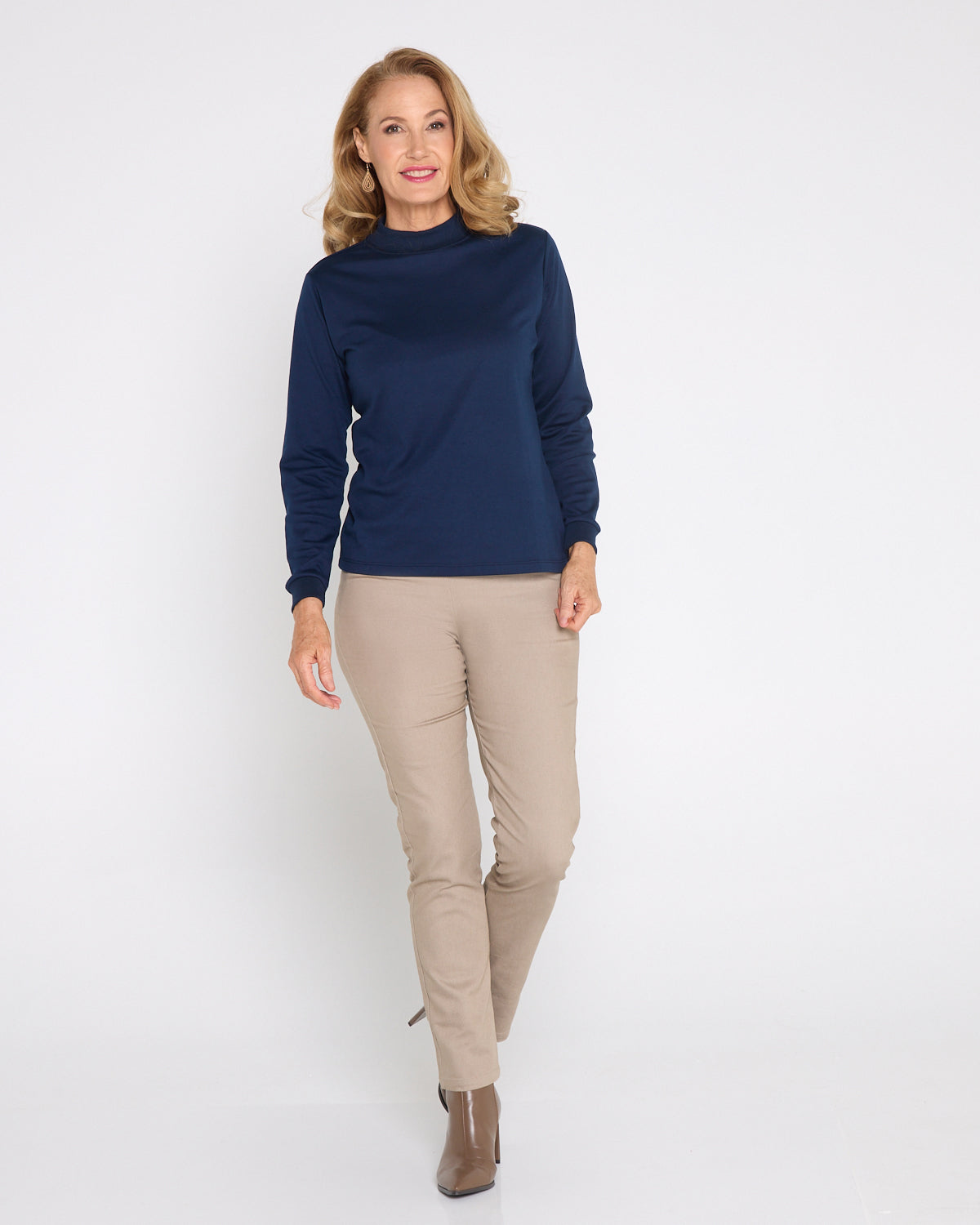 Kayla Winter Pull-On Pants - Beige