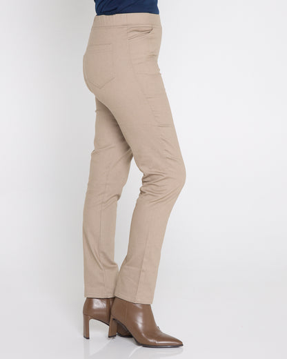 Kayla Winter Pull-On Pants - Beige